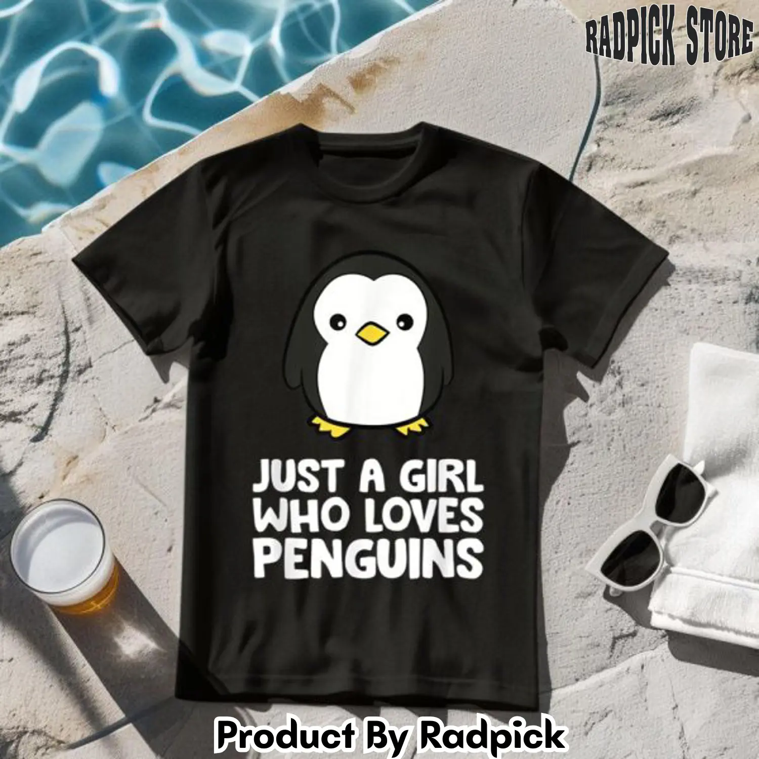 Just a girl who loves penguins vintage tshirt rp2629516